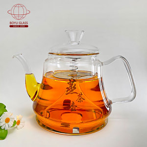 กาน้ำชาแก้วทนความร้อนพร้อมที่กรองใช้ซ้ำได้ - Product Image 1