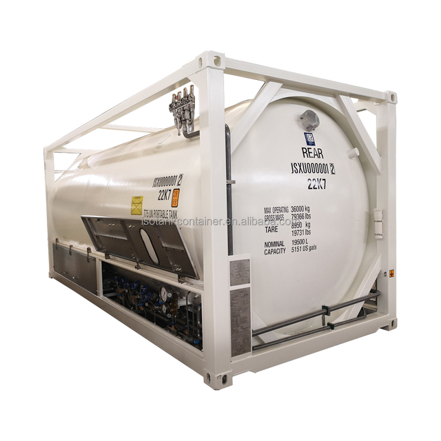 Factory Price 20ft Cryogenic Iso Tank Container T75 Transport Container 21000L High Vacuum Multi-Layer Insulation ASME Standard