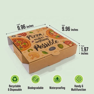 Tùy Chỉnh Thân Thiện Với Môi Không Thấm Nước Oilproof Bánh <span class=keywords><strong>Pizza</strong></span> Hộp Matt Cán Sushi Tương Thích Biểu Tượng Tùy Chỉnh Bao Bì Các Tông OEM/ODM - Product Image 2