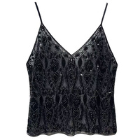 Camisole de luxe à sequins, haut de gamme, scintillant, simple et élégant, pour femme