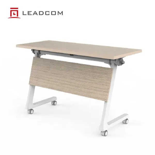 Leadcom L-F02 moderno dobrável escritório dobrável treinamento tabela com rodízios fliptop formação sala mesa para venda