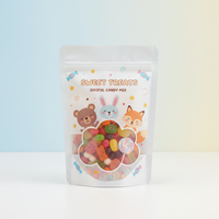Sachet Doypack Mylar Ziplock 16oz à barrière aromatique, approuvé FDA, pour bananes taffy en petites quantités, idéal pour la conservation en garde-manger
