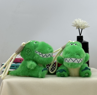 Direct usine, Porte-clés ours en peluche mignon de 12 cm, Pendentif ours fraise avec nœud rayé, Prix de jeu d'arcade, Vente en gros