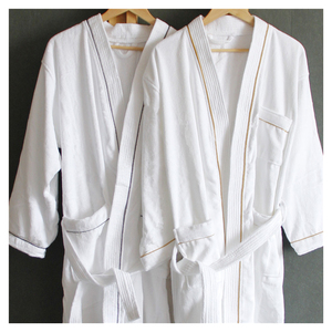 <span class=keywords><strong>Accappatoio</strong></span> Bianco per Hotel in Cotone 100% di Lusso, Termico <span class=keywords><strong>con</strong></span> <span class=keywords><strong>Collo</strong></span> <span class=keywords><strong>a</strong></span> <span class=keywords><strong>Scialle</strong></span>, per Uomo - Product Image 4