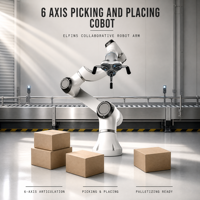 Robot Kolaboratif 6 Axis Picking and Placing Cobot Elfin5 dengan Gripper Onrobot, Jangkauan 800mm untuk Lini Perakitan