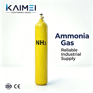 Cilindro de Gas Amoníaco <span class=keywords><strong>NH3</strong></span> de Acero 6N4 de Ultra Alta Pureza 99.9999% 47L 23kg con Válvula DISS720 para LED y Semiconductores - Product Image 1