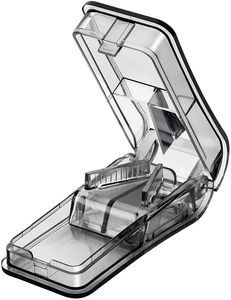 Портативный контейнер для лекарств из АБС-пластика 2025 года с резаком для таблеток, многофункциональный дизайн, индивидуальные цвета, оптовая продажа, миниатюрный рекламный диспенсер для лекарств - Product Image 4