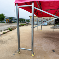 Tente rétractable résistante aux UV pour salon professionnel, avec structure en acier galvanisé et couverture de toit en PVC