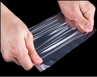 Sacs refermables de qualité alimentaire biodégradables transparents en plastique avec fermeture éclair