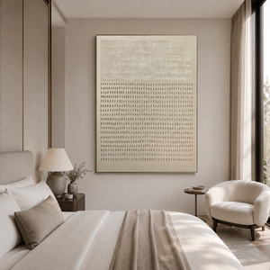 Rhythm in Ivory Abstract Wall Art Modern Painting Textured <b>Canvas</b> Artwork <b>for</b> Modern Living Room Home Decor Custom Size - Product Image 2