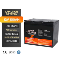 Batterie de stockage d'énergie Lifepo4 directement de l'usine, 12,8V 25,6V 51,2V 100Ah 200Ah 300Ah 400Ah avec BMS intelligent pour système solaire hors réseau