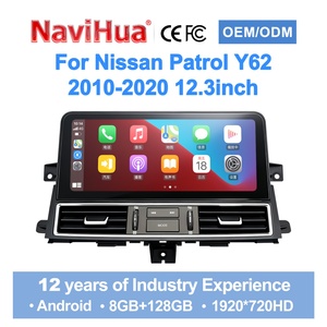 Navihua Nouveau design d'interface utilisateur 12,3'' Autoradio Android Multimédia Carplay GPS DSP Auto Stéréo Lecteur DVD pour Nissan Patrol Y62 2010 2020 - Product Image 1