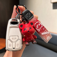 Étui de clé de voiture en TPU tendance pour Audi A4 B9 A5 A6 8S 8W Q5 Q7 4M S4 S5 S7 TT TTS TFSI RS - Couleur et logo personnalisables
