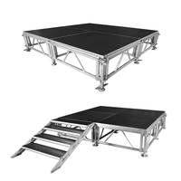 Anycase-podio portátil de 4x8 pies de altura con patas ajustables, para actuaciones en escenario, escuela, evento, Iglesia y escenario