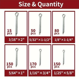 ชุดอุปกรณ์คลีวิสพินส์ 615 ชิ้น ชุดยึดเครื่องจักรยานยนต์ชุบสังกะสี - Product Image 2