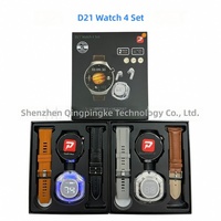 Smartwatch D21Watch4 in Lega di Alluminio per Chiamate + Auricolari + Doppio Cinturino Impermeabile 44mm+ Set Multifunzione