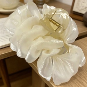 2025 New Style Silk Cloud Bubble Hair <b>Clip</b> for Elegant Updos, Shark <b>Clip</b>, Simple and Stylish Hair Accessory for Women - Product Image 1