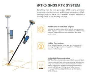 Sistema GNSS RTK Hi Target IRTK5 GPS DGPS y Base con Pantalla Táctil OLED - Product Image 4