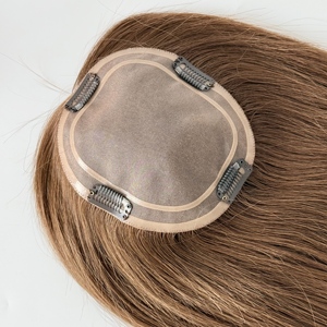 Pelucas de Cabello Natural para Mujer, Mono 5.5*6.5, para Cabello Fino, Color Natural, 130% de Densidad # 4 de 14 pulgadas - Product Image 3