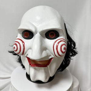 Nouveau film d'horreur <span class=keywords><strong>personnage</strong></span> scie masque caoutchouc souple effrayant Clown Masque Costume accessoires décoration Latex Halloween masque - Product Image 1