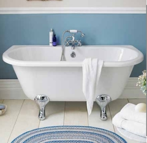 Vasca da Bagno Integrata Senza Giunture per Adulti, Forma Lunare, Autoportante, Stile Nordico per Casa, Hotel e B&B, in Acrilico con Massaggio, Design Moderno Sunrise - Product Image 3