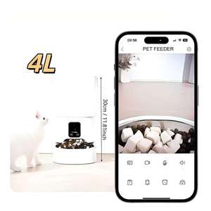 Distributeur automatique intelligent <span class=keywords><strong>pour</strong></span> animaux de compagnie, dosage précis, surveillance à distance, rechargeable, étanche, fini <span class=keywords><strong>les</strong></span> blocages de nourriture <span class=keywords><strong>pour</strong></span> chats, <span class=keywords><strong>bac</strong></span> scellé de 4 L, facile à nettoyer - Product Image 3