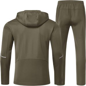 Ensemble de survêtement 2 pièces Rdruko pour homme – Ensemble de jogging athlétique décontracté avec capuche entièrement zippée, coupe-vent, idéal pour la gym et l'entraînement - Product Image 2