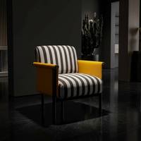 Fauteuil de détente moderne en teck doré, écologique, pour la maison, le bureau, la chambre, le salon, la salle à manger, l'hôtel et la réception d'hébergements touristiques