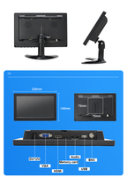 Écran LCD 9 pouces 1024*600 avec interface VGA HDMI AV USB BNC pour caméra de recul pour voiture