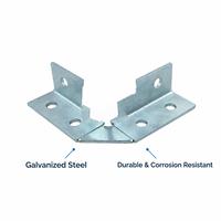 Supports de fixation carrés robustes TEBAK, connecteurs de profilés en C à 90 degrés