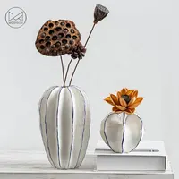 Современная белая керамическая ваза в форме карамболы, белая Скандинавская керамика, декоративный цветочный горшок