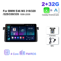 Autoradio Android pour BMW E46 M3 318/320/325/330/335 1998-2006, Lecteur Multimédia Vidéo, Écran Tactile, GPS, Stéréo Audio Carplay