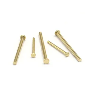 Factory Direct Supplier For Industry Copper Brass Flat Head Solid Rivet