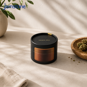 Eco-friendly UV Coated Printed Kraft Cardboard Paper Tube for Ceramic Grinder Tobacco Tool Cylinder Packaging Box with EVA Inlay - Product Image 1