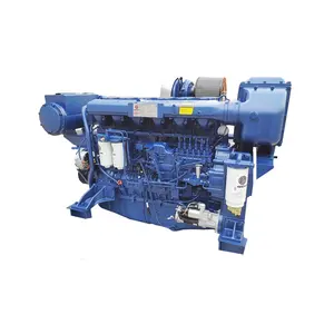 Weichai motor diesel marinho de água refrigerado, 6 cilindros na linha de barco motor wd12 para propulsão de barco WD12C375-21