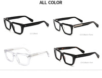 Lunettes de vue carrées transparentes de luxe vintage 2026, monture épaisse rétro tendance, monture noire de haute qualité en acétate
