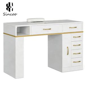 Ensemble de mobilier de salon de coiffure portable de style européen : fauteuil de barbier, miroirs, fauteuil de lavage, table de manucure et canapé d'attente - Product Image 6