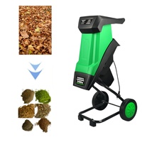 Broyeur de bois électrique haute puissance pour usage domestique, petit broyeur de branches d'arbre de jardin avec roues