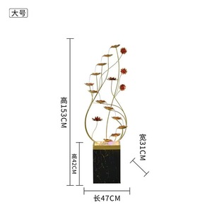 Modern Minimalist Metal Water Fountain Floor Standing <b>Ornament</b> For Living Room Entryway With Led Light And Flowing Water Design - Product Image 4
