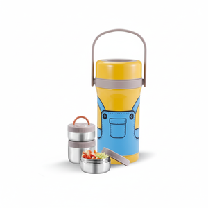 Bouteille isotherme portable en acier inoxydable de 2,2 L, grande capacité, étanche à l'humidité, motif dessin animé Minion, design sans bouchon - Product Image 1