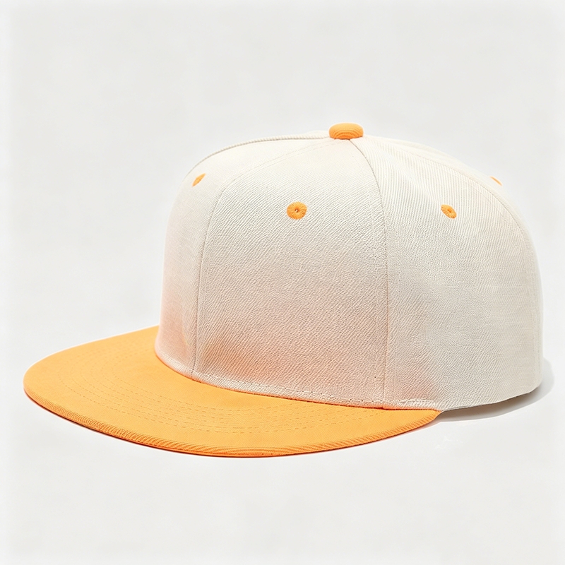Beige with yellow brim