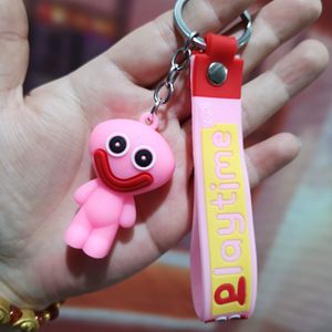 Venta al por mayor personalizado 3D PVC llavero de goma suave silicona llaveros dibujos animados Anime Poppy Playtime llavero Accesorios - Product Image 5