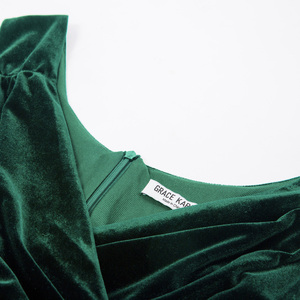 CL011108 Grace Karin mujer cuello en V vaqueros de Color sólido Surplice sin mangas Retro de <span class=keywords><strong>terciopelo</strong></span> <span class=keywords><strong>vestidos</strong></span> - Product Image 4