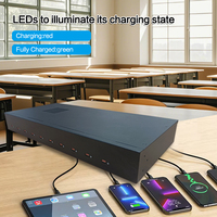 C-105PD Sipolar Station de charge USB 10 ports 10 ports QC 3.0 550W Chariot de charge pour tablettes multiples