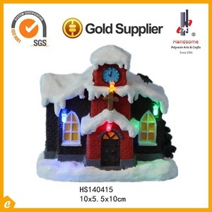 4 pulgadas led luces de Navidad <span class=keywords><strong>casas</strong></span> de pueblo resina casa - Product Image 2