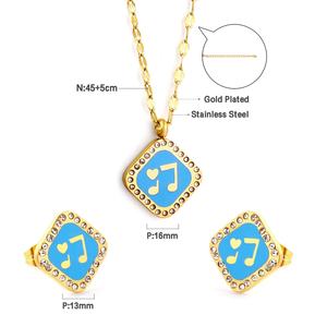 Ensemble de présentoirs à bijoux de luxe en acier inoxydable pour mariée, style occidental, et ensemble de bijoux plaqué or italien pour enfants - Product Image 3