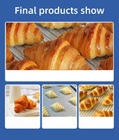 Ligne de production de boulangerie, rouleau à pâte à pain, machine à former des croissants