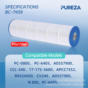 Cartouche de filtre pour piscine PUREZA BC-7459, en matériau PP lavable, pour la purification de l'eau des spas et des piscines - Product Image 2