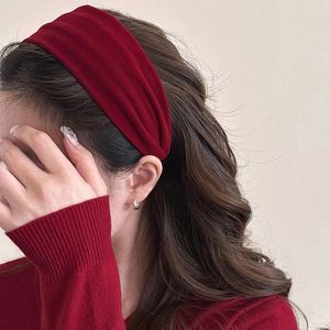Womens Autumn Winter Wide Brim Cloth <b>Headband</b> Handmade Hair Slimming High End Stylish Gift Wedding Party Anniversary - Product Image 6