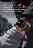 HT49 Smartwatch 2.01 IPS Großer Bildschirm 1200mAh Akkulaufzeit LED-Taschenlampe Aktivitätsüberwachung BT-Anruf, Benachrichtigung über eingehende Nachrichten
